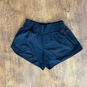 Lululemon Hotty Hot High Rise Black Running Shorts